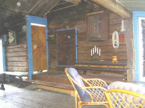 allrum härbret/ livning room log cabin
