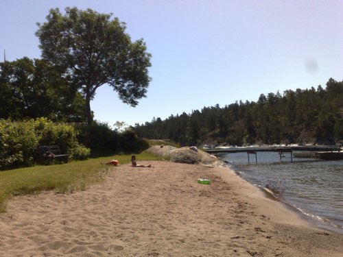 Områdets strand/ The beach of the housing area