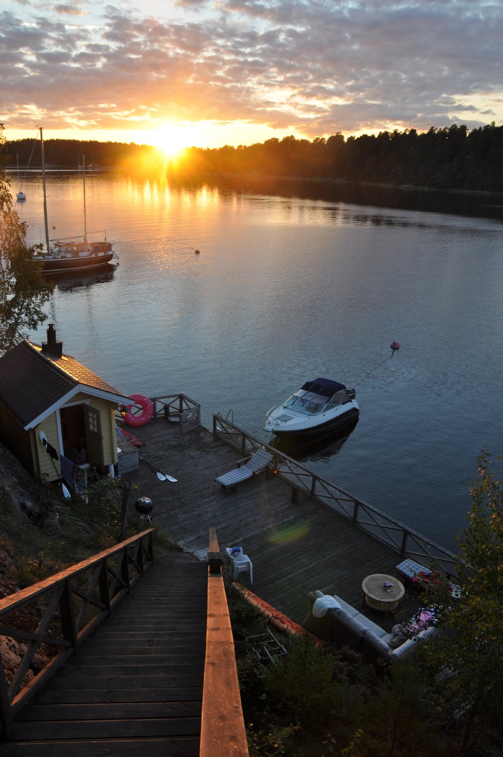 Soldäck med bastu/ Sundeck sauna