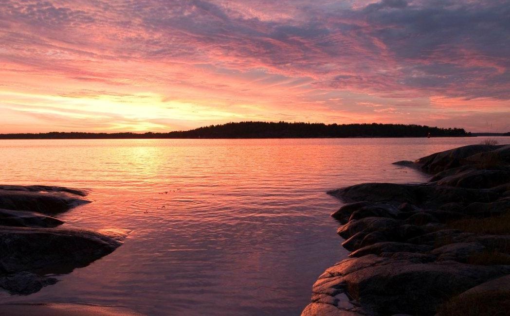 Solnedgång vid stranden/ Sunset at the beach