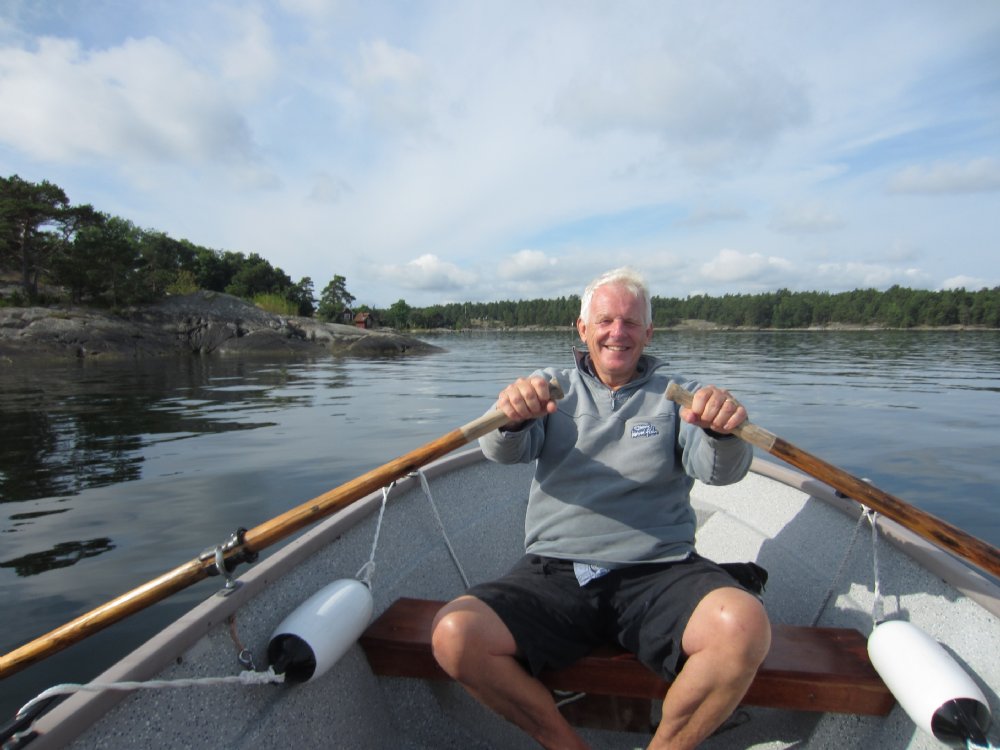 Your host Olle in the rowing boat