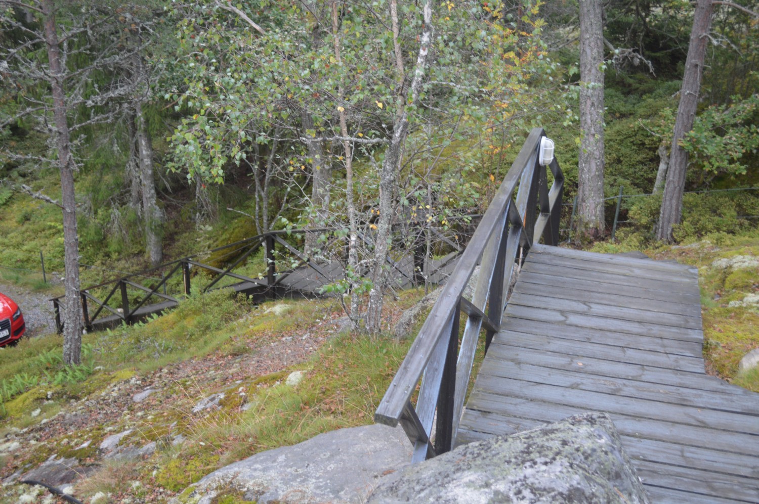 Trappa från huset till parkeringen/ Stairs from the house to the parking place