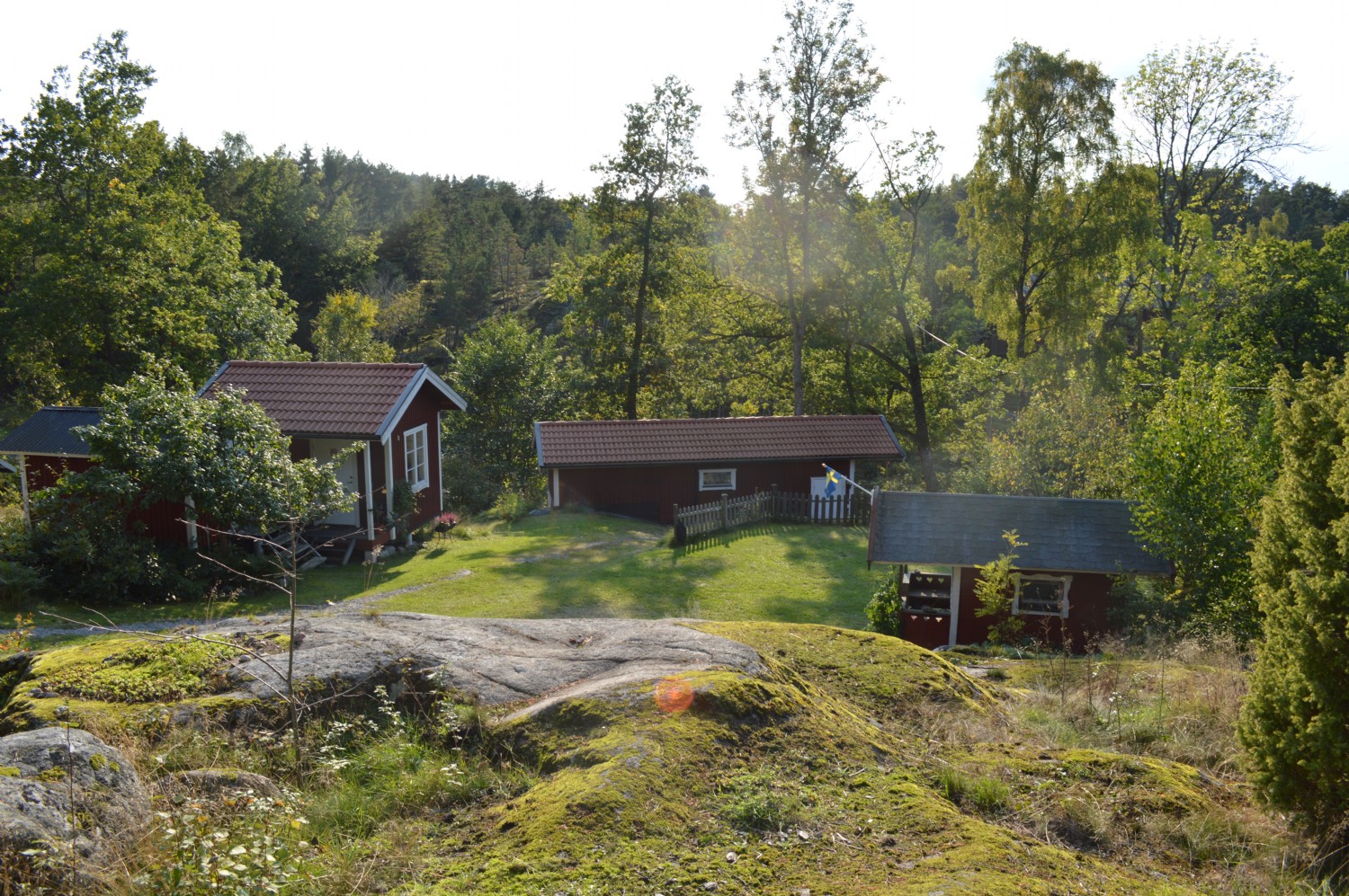 Vy ver trdgrd frn huvudhuset/ View over the garden from the main house 