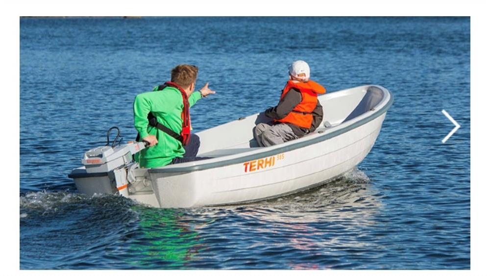Båt med 4 H.K motor att hyra / Boat with 4 H.P. motor to rent