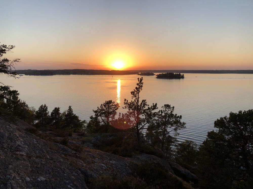 Kvllssol vid utsiktsberget 