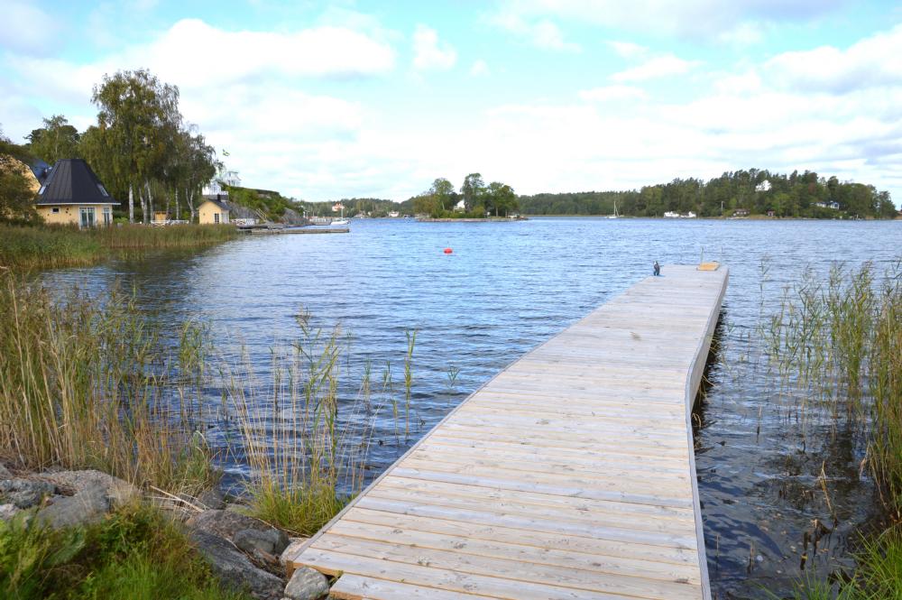 Brygga med badstege/ Private jetty